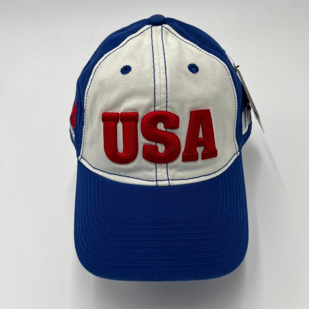 Reebok UFC USA Baseball Cap Hat Blue White Red Strapback New With Tags